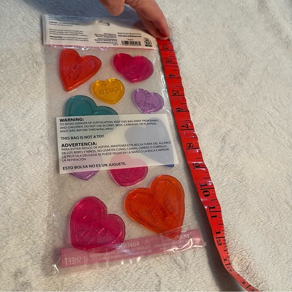 Window Gel Clings Valentines Day Colorful Hearts XOXO Teachers Supply Decor - Picture 7 of 8